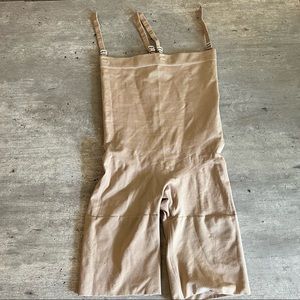 Spanx, Shaping Mid Thigh Body Suit, Soft Nude Color, Medium